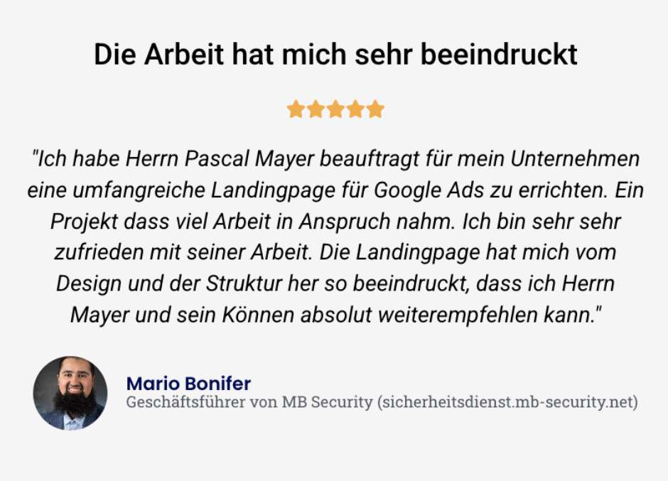 Mario Bonifer - Bewertungen Ways 2 Leads , Pascal Mayer